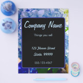 Lila Blue Hydrangeas Bouquets Flyer (Einzeln)