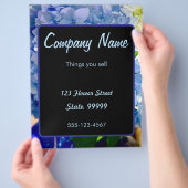 Lila Blue Hydrangeas Bouquets Flyer (Hand)