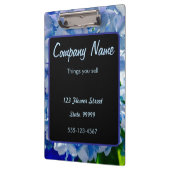 Lila Blue Hydrangeas Bouquets Klemmbrett (Links)