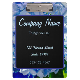 Lila Blue Hydrangeas Bouquets Klemmbrett