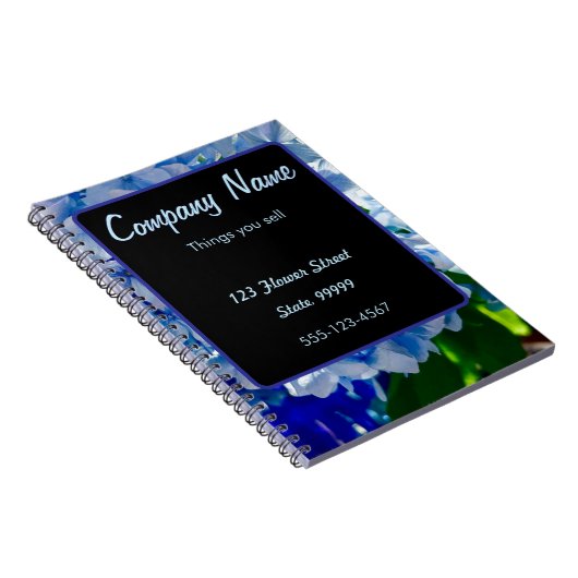 Lila Blue Hydrangeas Bouquets Notizblock (Rechte Seite)