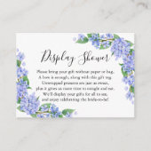 Lila Blue Hydrangeas Display Brautparty Begleitkarte (Vorderseite)