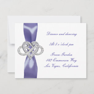 Lila Blue Infinity Heart Wedding Card