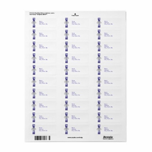 Lila Blue Infinity Heroadress Labels (Vorne)