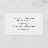 Lila Blue Ink Watercolor Creative Director Visitenkarte (Rückseite)