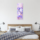 Lila Blue Iris Blume Canvas Print - Malerei Leinwanddruck (Insitu (Schlafzimmer))