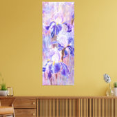 Lila Blue Iris Blume Canvas Print - Malerei Leinwanddruck (Insitu (Wohnzimmer))