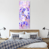 Lila Blue Iris Blume Canvas Print - Malerei Leinwanddruck (Insitu (Schlafzimmer))
