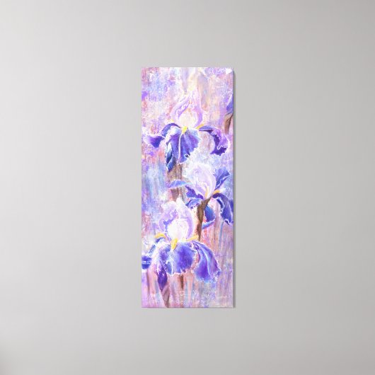 Lila Blue Iris Blume Canvas Print - Malerei Leinwanddruck (Vorderseite)