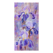 Lila Blue Iris Blume - Originale Malerei Poster (Vorderseite)