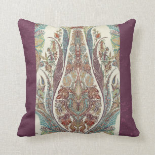 Lila Blue Kaschmir Vintag Tribal Paisley Antiquit Kissen