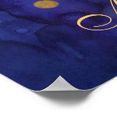 Lila & Blue Lantern Glow Wedbook Poster (Ecke)