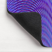 Lila & Blue Lines - Psychedelic, Trippy Stripes Mousepad (Ecke)