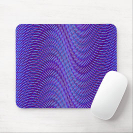 Lila & Blue Lines - Psychedelic, Trippy Stripes Mousepad