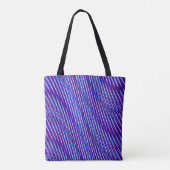 Lila & Blue Lines - Psychedelic, Trippy Stripes Tasche (Rückseite)