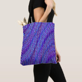 Lila & Blue Lines - Psychedelic, Trippy Stripes Tasche (Von Nahem)