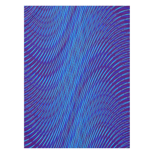 Lila & Blue Lines - Psychedelic, Trippy Stripes Tischdecke (Vorderseite)