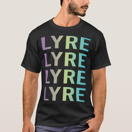 Lila Blue Lyre T-Shirt (Vorderseite)