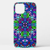Lila, Blue Mandala Abstract Design Case-Mate iPhone Hülle (Rückseite)