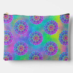 Lila Blue Mandala Muster Boho Zubehörtasche