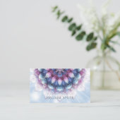 Lila Blue Mandala Visitenkarte (Stehend Vorderseite)