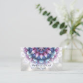 Lila Blue Mandala Visitenkarte (Stehend Vorderseite)