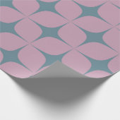 Lila Blue Mid Century Moderne Elegante Geometrie Geschenkpapier (Ecke)