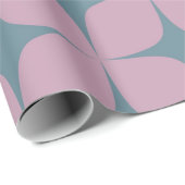 Lila Blue Mid Century Moderne Elegante Geometrie Geschenkpapier (Rolleneckpunkt)
