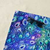 Lila Blue Mint Peacock Feathers Strandtuch (Beispiel)