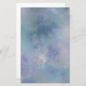 Lila Blue Misty Watercolor Hintergrund Briefpapier (Vorne/Hinten)