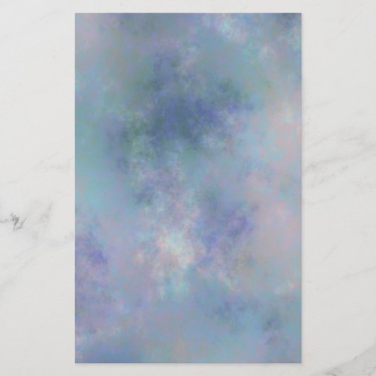 Lila Blue Misty Watercolor Hintergrund Briefpapier (Vorderseite)
