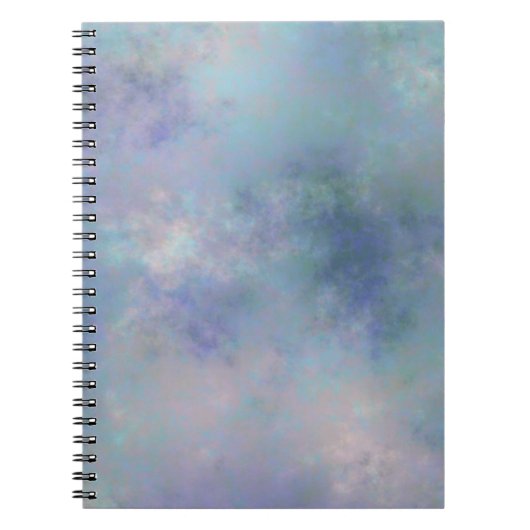 Lila Blue Misty Watercolor Hintergrund Notizblock (Vorderseite)