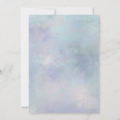 Lila Blue Misty Watercolor Wedding Einladung (Rückseite)