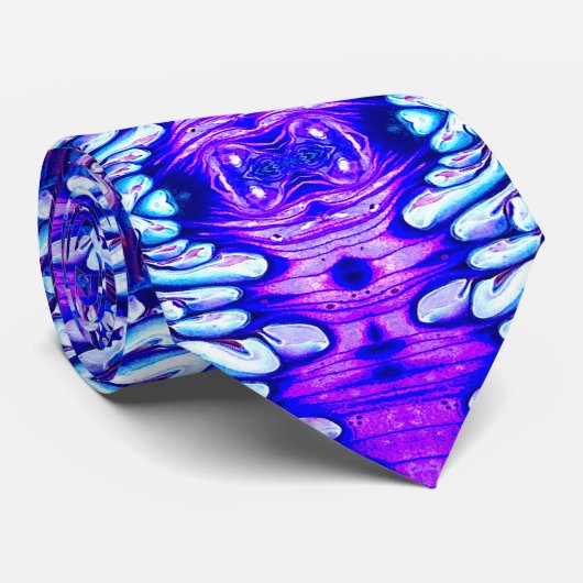 Lila/Blue Neck Tie Krawatte (Gerollt)