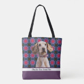 Lila Blue Niedlich Foto Geschenk Hund Mama Oma Lov Tasche (Rückseite)