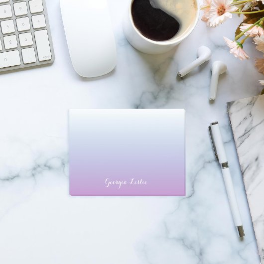 Lila Blue Ombre Gradient Personalisiert Post-it Klebezettel