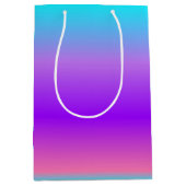 Lila Blue Ombre Mittlere Geschenktüte (Vorderseite)