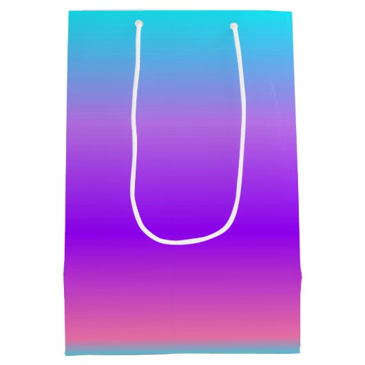 Lila Blue Ombre Mittlere Geschenktüte (Rückseite)