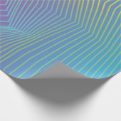 Lila Blue Ombre und Streifen Geschenkpapier (Ecke)