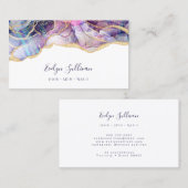 lila-Blue-Opal-Designkarte Visitenkarte (Vorne/Hinten)