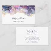 lila-Blue-Opal-Visitenkarte Visitenkarte (Vorne/Hinten)