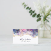lila-Blue-Opal-Visitenkarte Visitenkarte (Stehend Vorderseite)