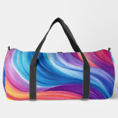 LILA BLUE ORANGE GELBE ABSTRAKTE WELLEN DUFFLE BAG (Vorderseite)