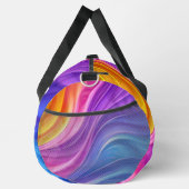 LILA BLUE ORANGE GELBE ABSTRAKTE WELLEN DUFFLE BAG (Rechts)