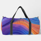 LILA BLUE ORANGE GELBE ABSTRAKTE WELLEN DUFFLE BAG (Vorderseite)