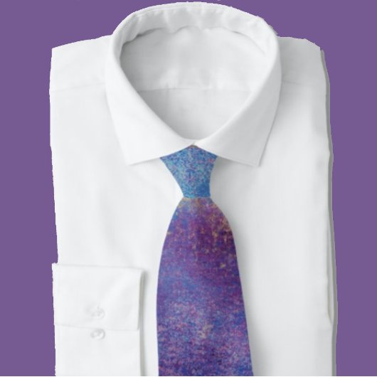 Lila Blue Peacock Abstrakt Neck Tie Krawatte