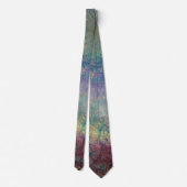 Lila Blue Peacock Abstrakt Neck Tie Necktie Krawatte (Rückseite)