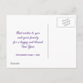 Lila Blue Pink Happy Norooz Hyacinth Blume Postkarte (Rückseite)