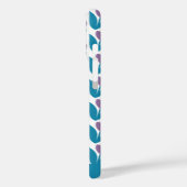 Lila Blue Playful Abstrakte Blume Personalisiert Case-Mate iPhone Hülle (Rückseite / Links)
