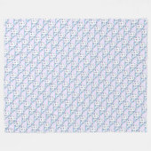 Lila Blue Polka Dot Teacup Tee Party Cups Fleecedecke (Vorderseite (Horizontal))